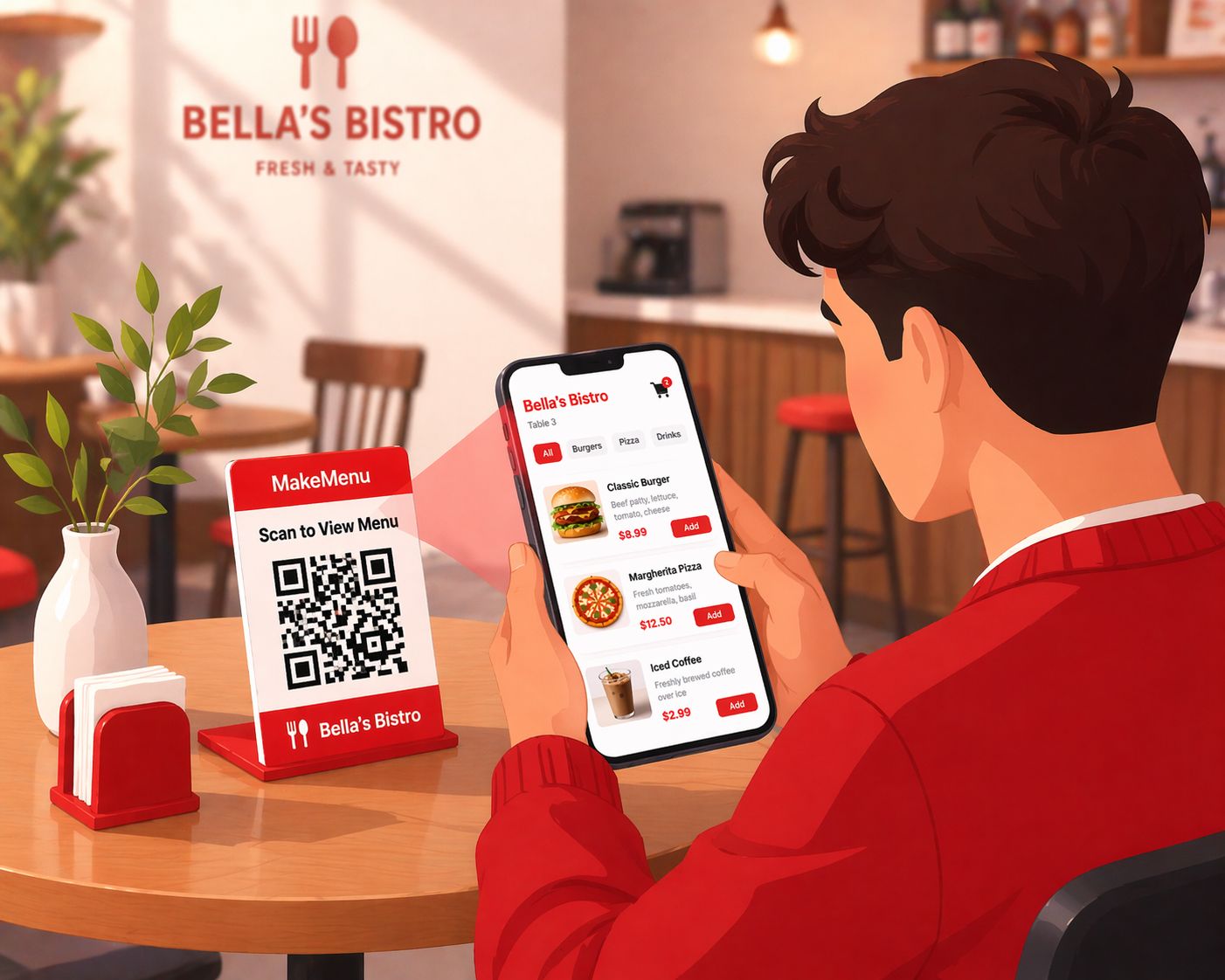 Customers Scan & Order